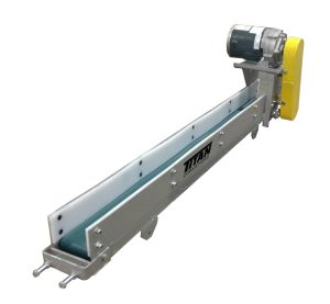 slider bed belt conveyor-top mount drive-uhmw lined side rails