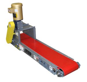 slider bed belt conveyor low profile vertical mount for motor