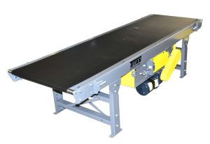 slider bed belt conveyor with transfer roller