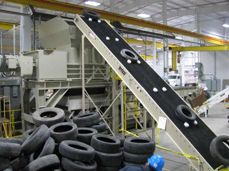 tire recycling conveyor