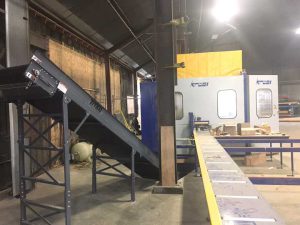 troughed-belt-conveyor-carrying-scrap