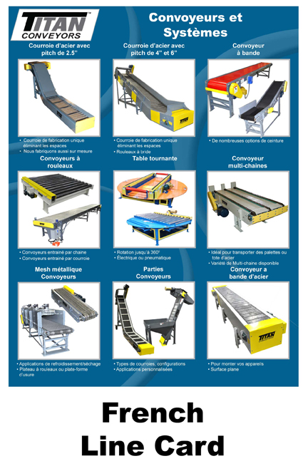 french line card of conveyors