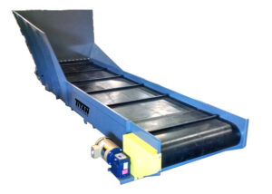 cleated-belt-conveyor-with-large-infeed-hopper
