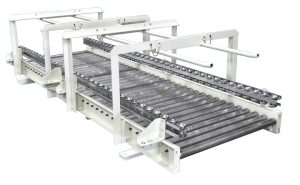 Gravity Conveyor with Skatewheel Side Rails - Tire-Wheel Conveyor