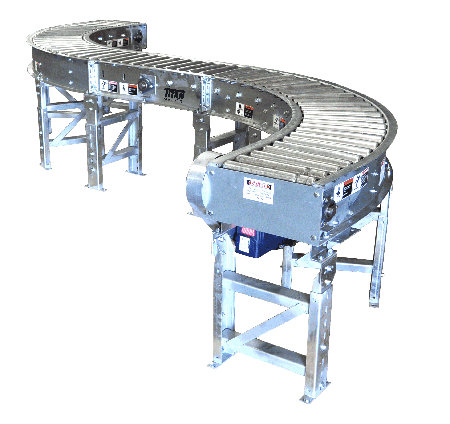 Galvanized steel roller conveyor