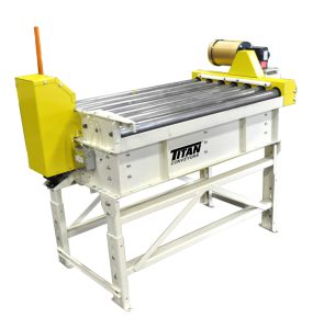 chain-driven-live-roller-conveyor-with-pneumatic-stop-arm-and-chain-transfer