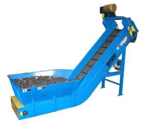 hinged-steel-belt-conveyor-with-full-hopper