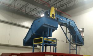 Hinged Steel Belt Conveyor with rotating discharge chute