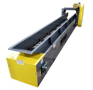 4" Pitch Hinged Steel Belt Conveyor with Cleats and Top Mount Drive