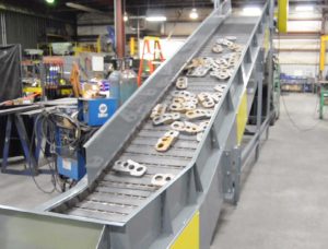 6" pitch hinged steel belt conveyor