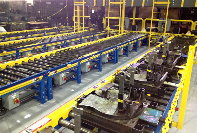 marine engine assembly conveyor
