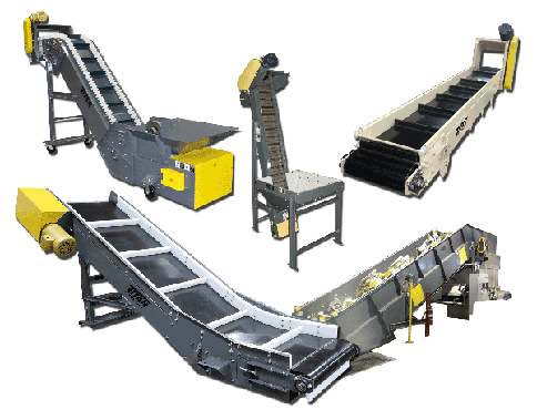 Cleated belt conveyors