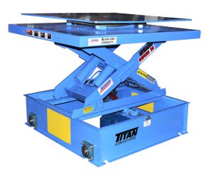 turntable-conveyor-on-lift-with-automatic-guided-control-base