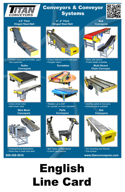 titan conveyors english line card
