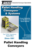 Pallet handling conveyors and systems description page