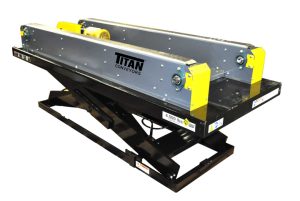 Dual Lane Table Top Conveyor on Lift