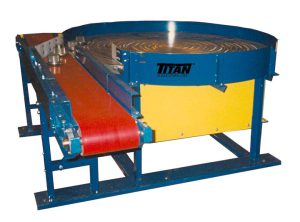 accumulation-turntable-with-slider-bed-belt-conveyor-infeed
