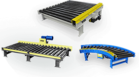 chain driven roller conveyors