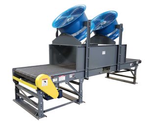 wire-mesh-belt-cooling-conveyor-bottom-mount-drive-with-adjustable-fans