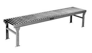 Gravity-Roller-Conveyor-Section-with-Standard-Supports