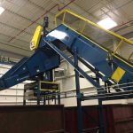 Metal Recycling Adjustable Rotating Discharge Chute