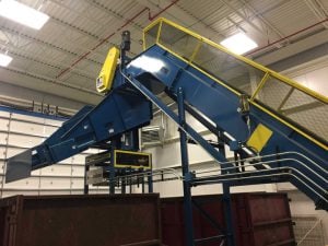 Metal Recycling Adjustable Rotating Discharge Chute