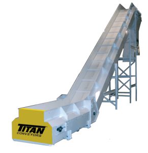 sidewall-conveyor-with-high-side-rails-floor-to-floor-with-special-discharge-chute