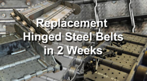 replacement hinged steel belts in 2 weeks